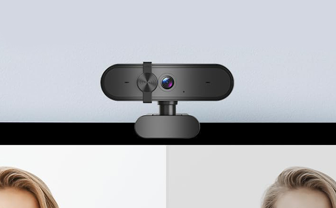 Edew Full HD Webcam attached to a Computer Screen