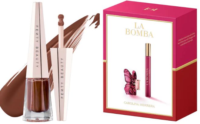 Fenty Beauty by Rihanna Stunna Lip Paint Longwear Fluid Lip Color and Carolina Herrera La Bomba Mini Duo Set