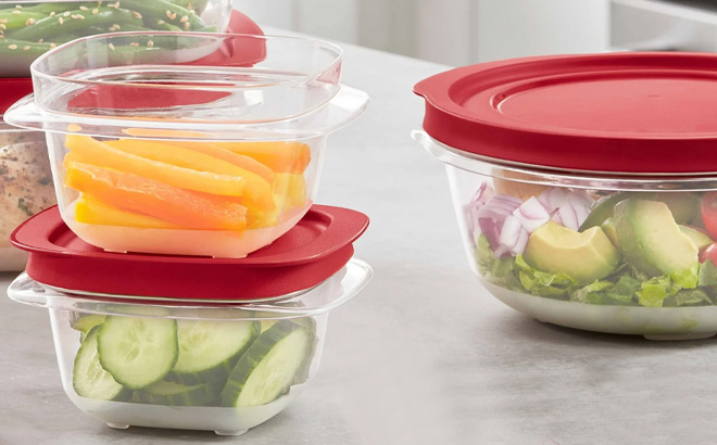 Food Containers in a Kitchen Food Containers in a Kitchen