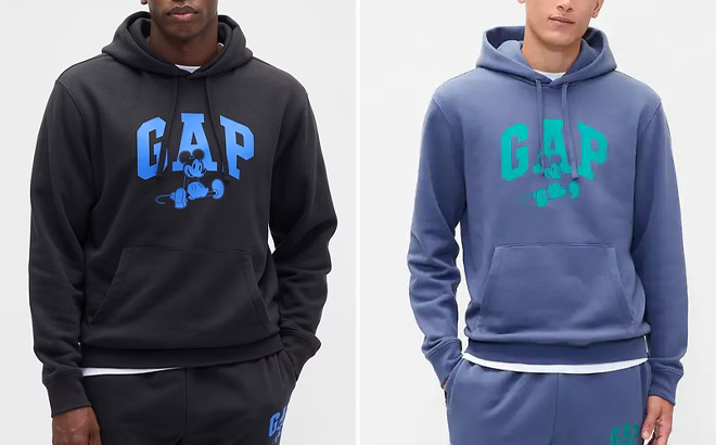 GAP Factory Mens Disney × Mickey Mouse Relaxed Logo Hoodie