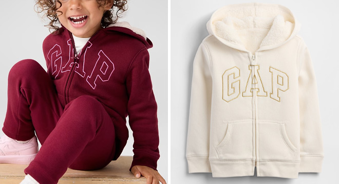 GAP Factory Toddler Sherpa Logo Hoodies GAP Factory Toddler Sherpa Logo Hoodies