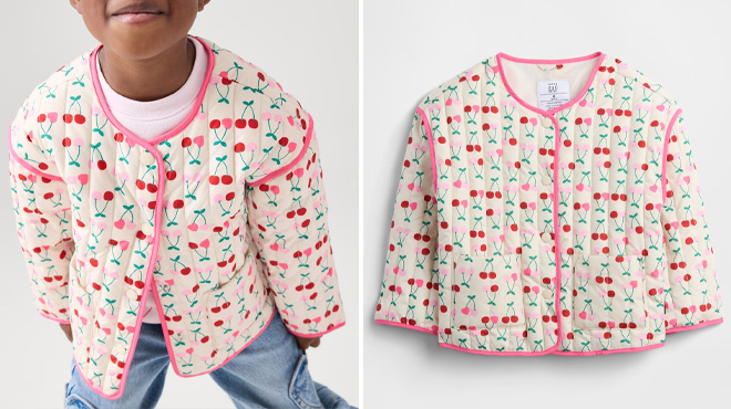 GAP Factory babyGap Print Quilted Jacket