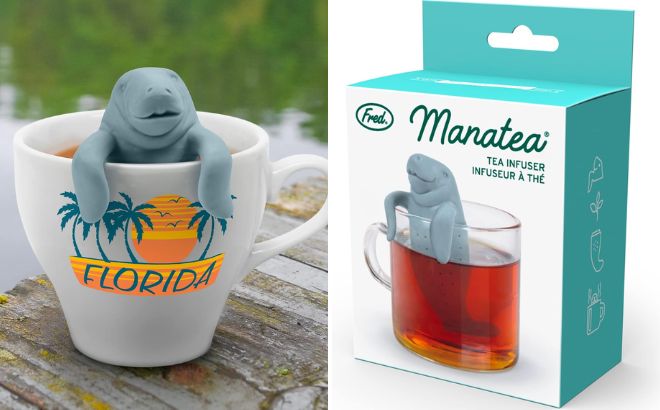 Genuine Fred Manatee Reusable Silicone Tea Infuser
