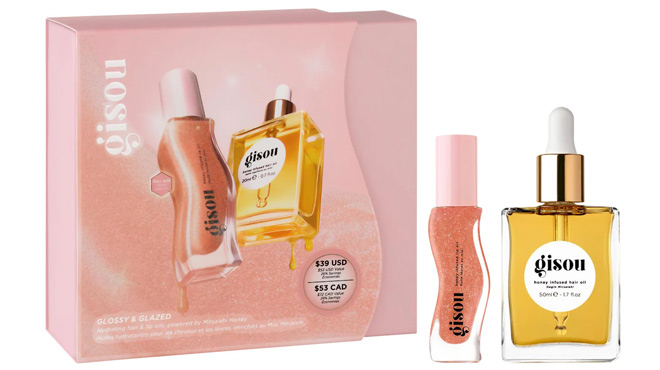 Gisou Glossy Glazed Hair and Lip Oil Gift Set Gisou Glossy Glazed Hair and Lip Oil Gift Set