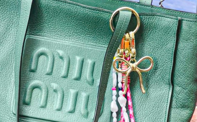 Goldtone Bow Bag Charm