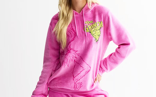 Grinch Graphic Woobie Juniors Hoodie