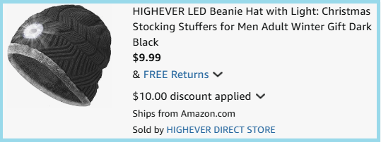 HIGHEVER LED Beanie Hat Checkout Page