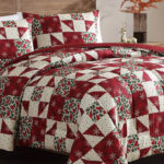 Hallmart Collectibles Cardinal Patchwork 3 Piece Comforter Set