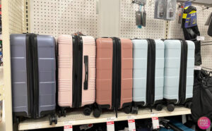 Hardside Carry On Luggage on a Shelf