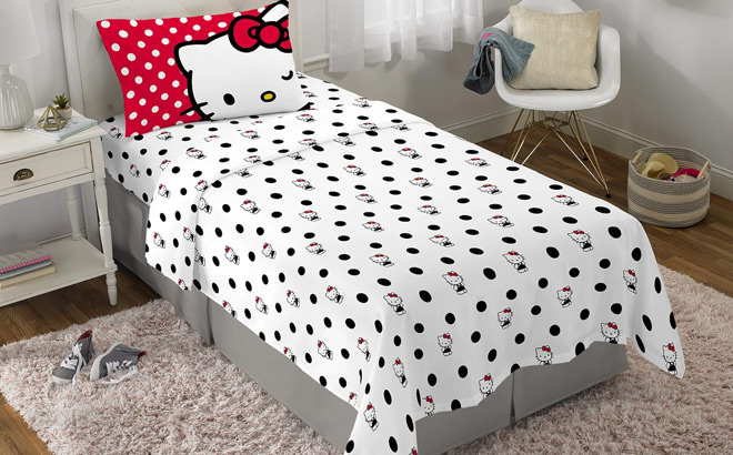 Hello Kitty 3 Piece Twin Sheet Set