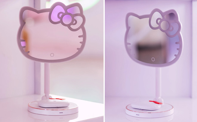 Hello Kitty LED Makeup Mirror and Wireless Compact