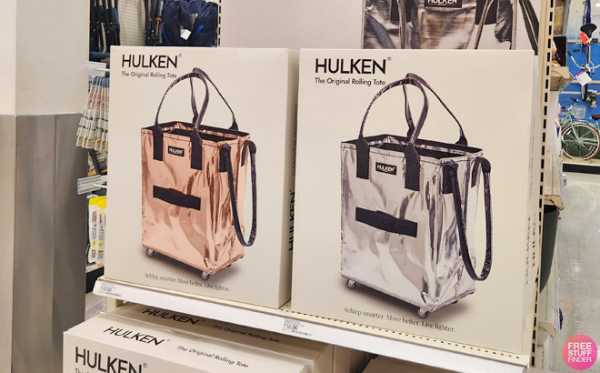 Hulken Rolling Totes in Rose Gold and Silver Hulken Rolling Totes in Rose Gold and Silver