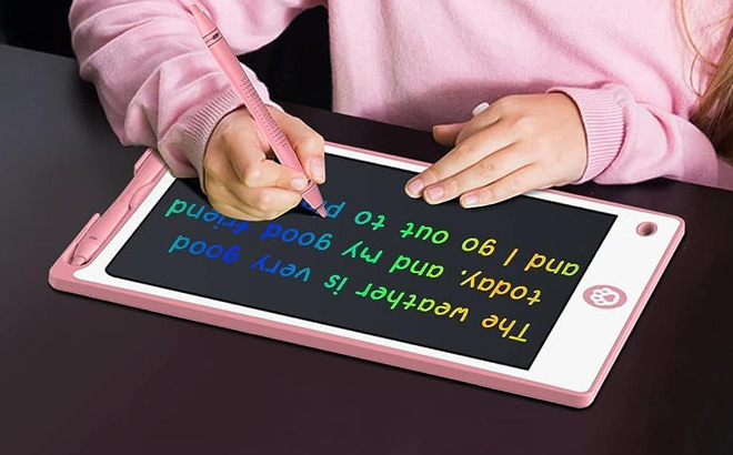 Kids LCD Writing Tablet in Pink