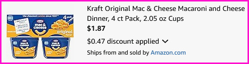 Kraft Mac Cheese Checkout Screen Kraft Mac Cheese Checkout Screen