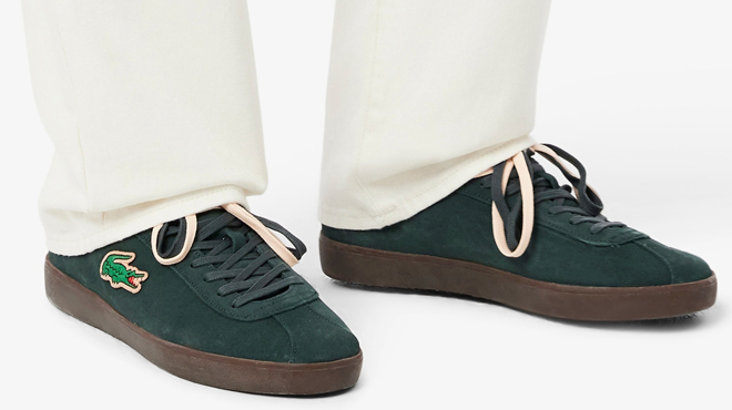 Lacoste Mens Baseshot Suede Sneakers Lacoste Mens Baseshot Suede Sneakers