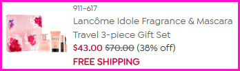Lancome 3 Piece Gift Set Checkout Screen