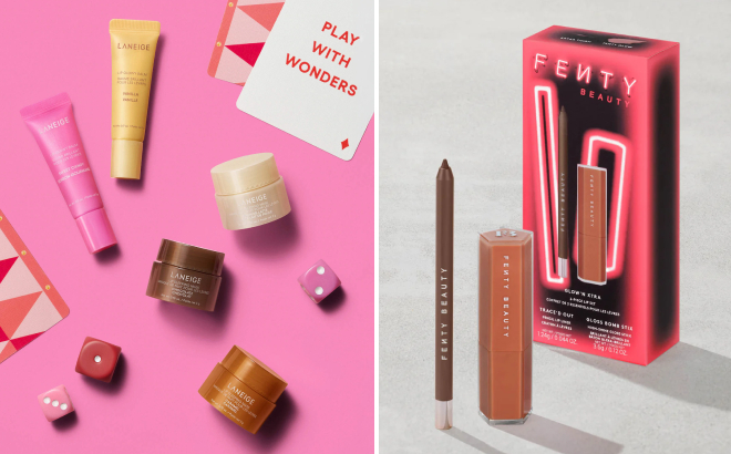 Laneige Midnight Minis Gift Set and Fenty Beauty by Rihanna Glown Extra 2 Piece Lip Set Laneige Midnight Minis Gift Set and Fenty Beauty by Rihanna Glown Extra 2 Piece Lip Set