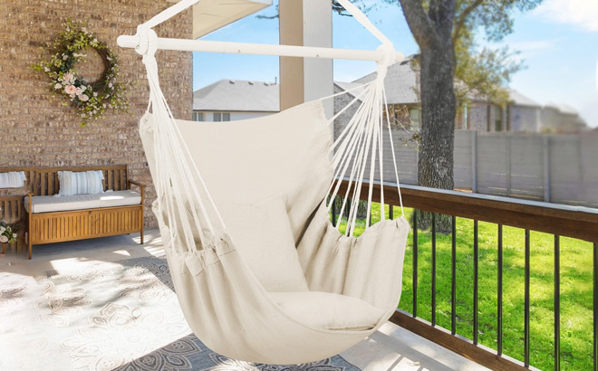 Large Hammock Chair Swing on the Balcony Large Hammock Chair Swing on the Balcony
