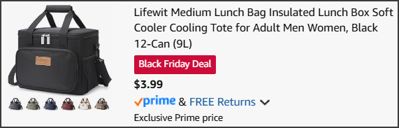 Lifewit Medium Lunch Bag at Checkout