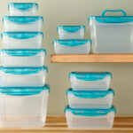 LocknLock 12 Pc Nestable Rectangle Storage Set on the Table