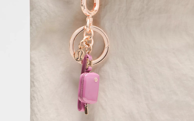 Lululemon Everywhere Belt Bag Charm Keychain Pink
