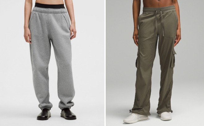 Lululemon Scuba Mid Rise Oversized Joggers and Dance Studio Relaxed Fit Mid Rise Cargo Pants