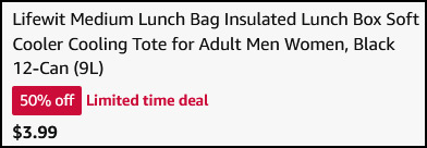 Lunch Bag Checkout Page