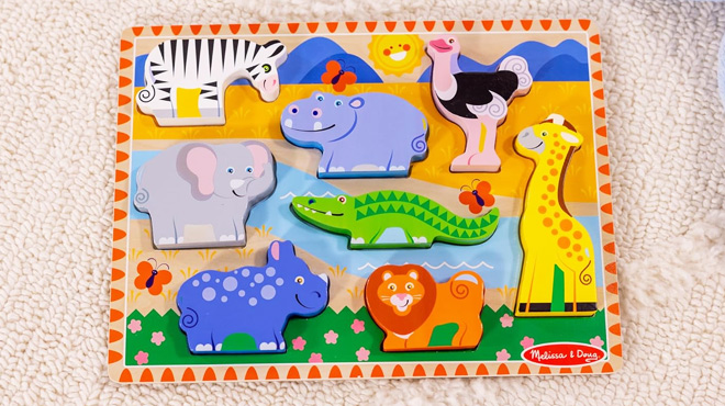 Melissa Doug Safari Wooden Chunky Puzzle Melissa Doug Safari Wooden Chunky Puzzle