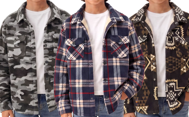 Members Mark Boys Fleece Shackets