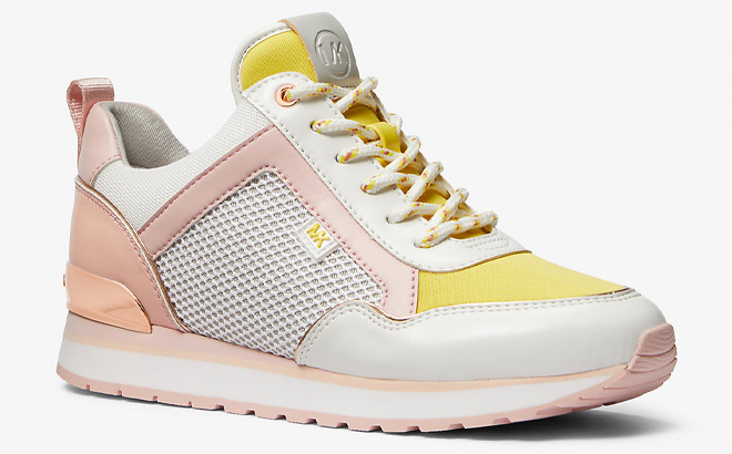 Michael Kors Outlet Maddy Color Block Mixed Media Trainer