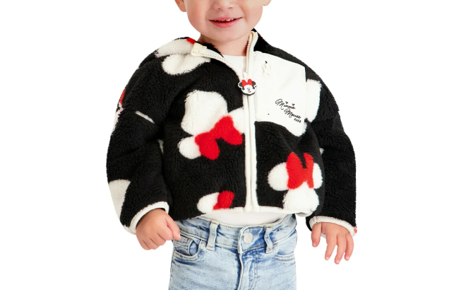 Minnie Mouse Toddler Girls Sherpa Jacket Minnie Mouse Toddler Girls Sherpa Jacket