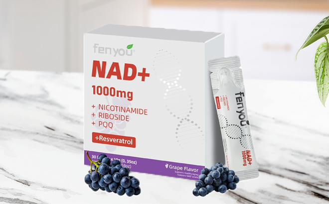 NAD Supplements with Nicotinamide Riboside on a Table
