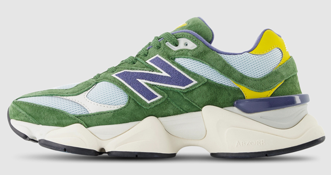 New Balance 9060 Mens Shoe in Green Yellow Blue New Balance 9060 Mens Shoe in Green Yellow Blue