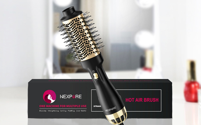Nexpure 4 in 1 Hair Dryer Brush in Front of The Box