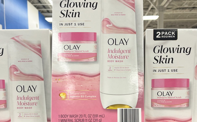Olay Indulgent Moisture Scrub and Bodywash Duo