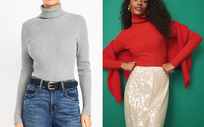 Old Navy Womens SoSoft Lite Rib Turtleneck Sweaters Old Navy Womens SoSoft Lite Rib Turtleneck Sweaters