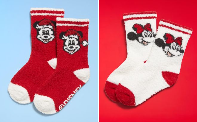 Old Navy x Disney Mickey Mouse Unisex Toddler Cozy Socks