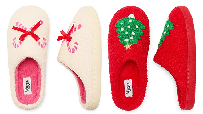Olivia Miller Womens Holiday Slippers