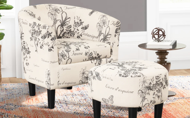 Ophelia Co Pamplona Barrel Chair and Ottoman