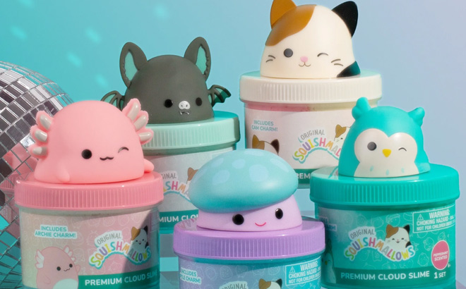 Original Squishmallows Scented Slime Jars 5 Piece Collectors Edition