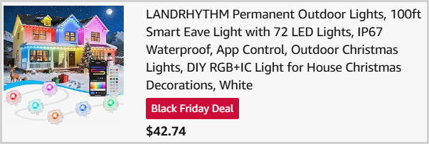 Permanent Outdoor Lights at Checkout