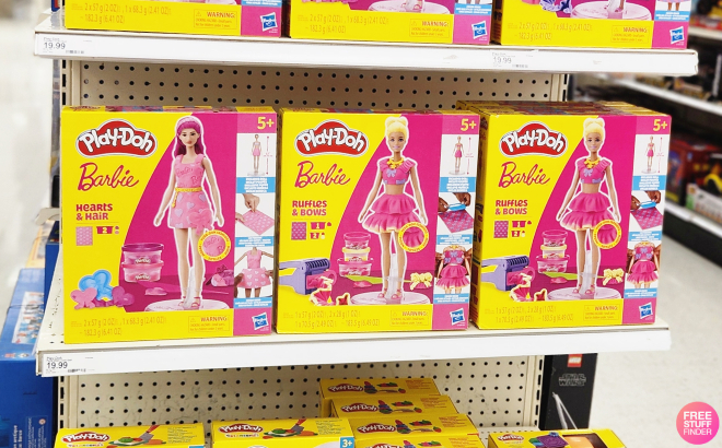 Play Doh Barbie Ruffles and Bows and Hearts and Hair Sets Play Doh Barbie Ruffles and Bows and Hearts and Hair Sets