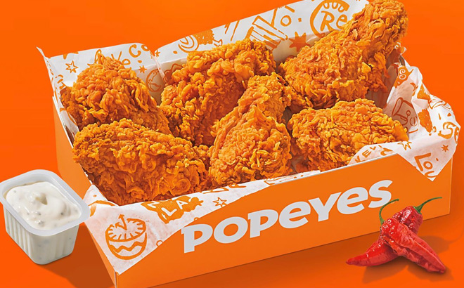 Popeyes 6 Piece Wings