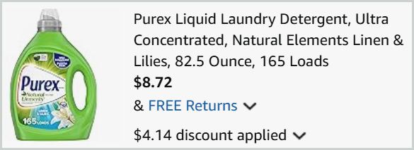 Purex Liquid Laundry Detergent at Checkout