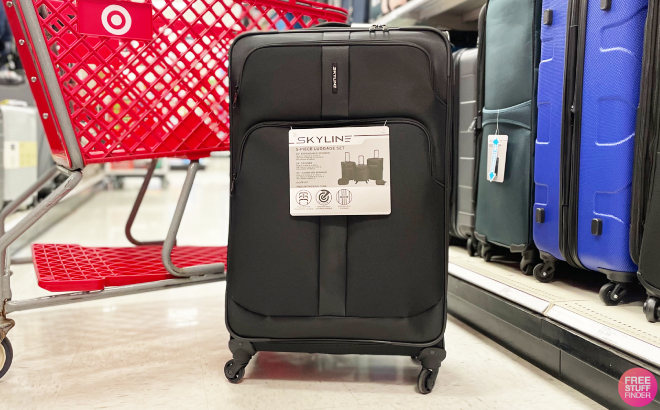 Skyline Softside Checked Spinner 5 Piece Luggage Set Skyline Softside Checked Spinner 5 Piece Luggage Set