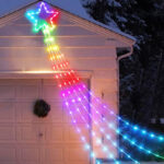 Smart Outdoor Christmas Lights on the House Garage