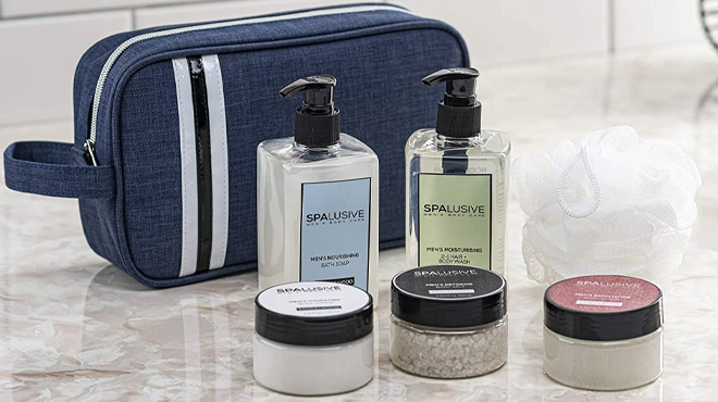 SpaLusive Mens 7 Piece Luxury Spa Gift Set