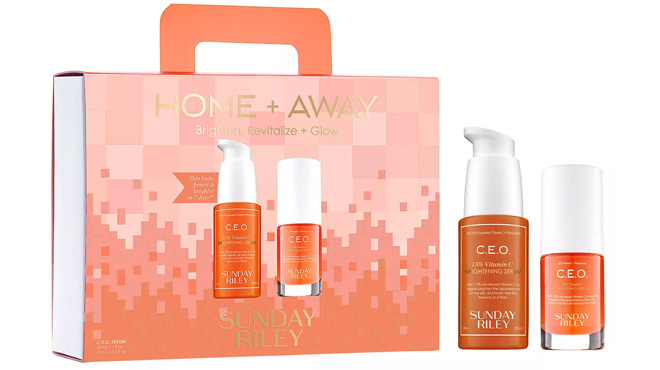 Sunday Riley 2 Piece Home and Away CEO Serum Set