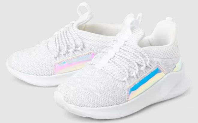 The Childrens Place Toddler Girls Glitter Running Sneakers