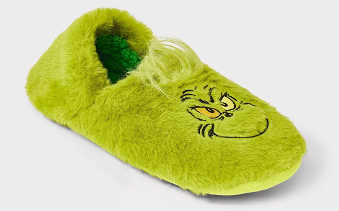 The Grinch Faux Fur Slipper Socks with Grippers